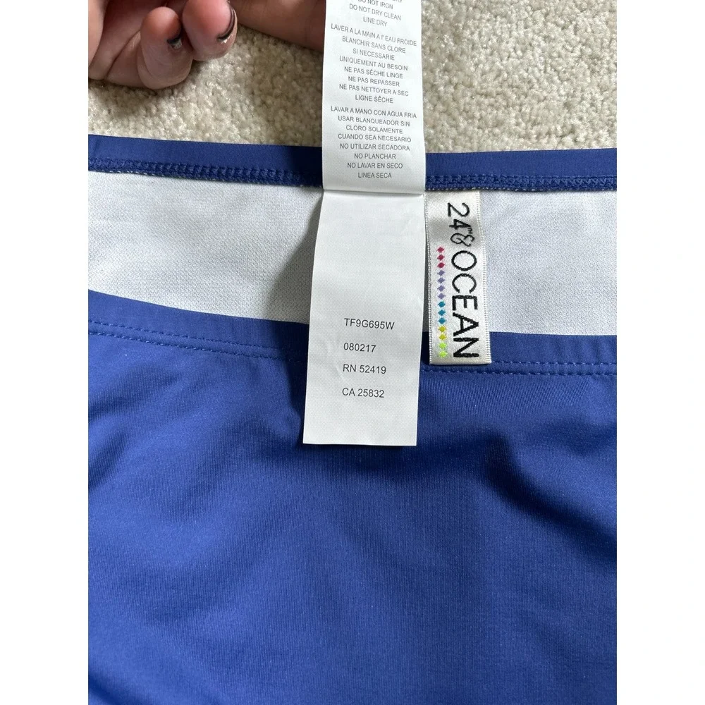 24 & Ocean Women's‎ Swim Bottom Navy Size 22W Tummy Control